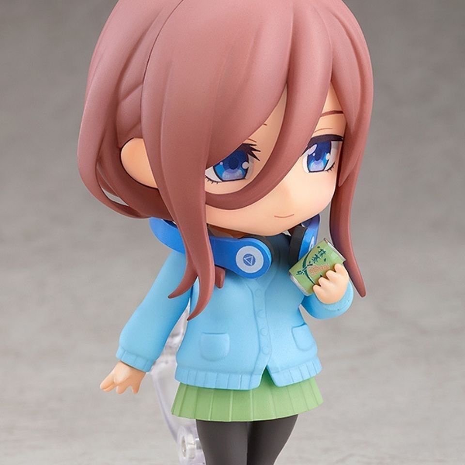 Nendoroid 1306 The Quintessential Quintuplets Miku Nakano Chibi Figure with Frog Plush Matcha Drink & 3 Face Plates