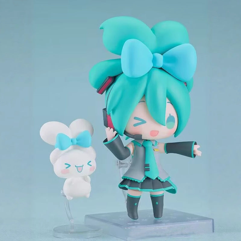 Good Smile Nendoroid 2306 Hatsune Miku Cinnamoroll Collab Ver Nendoroid Figure with 2 Cinnamoroll Mascots & Gold Mirror