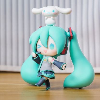 Good Smile Nendoroid 2306 Hatsune Miku Cinnamoroll Collab Ver Nendoroid Figure with 2 Cinnamoroll Mascots & Gold Mirror