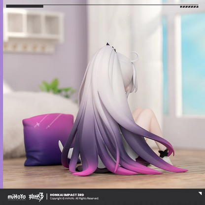 miHoYo Honkai Impact 3rd Kiana Kaslana Herrscher of Finality Chibi Sitting Figure with Purple Pillow Official