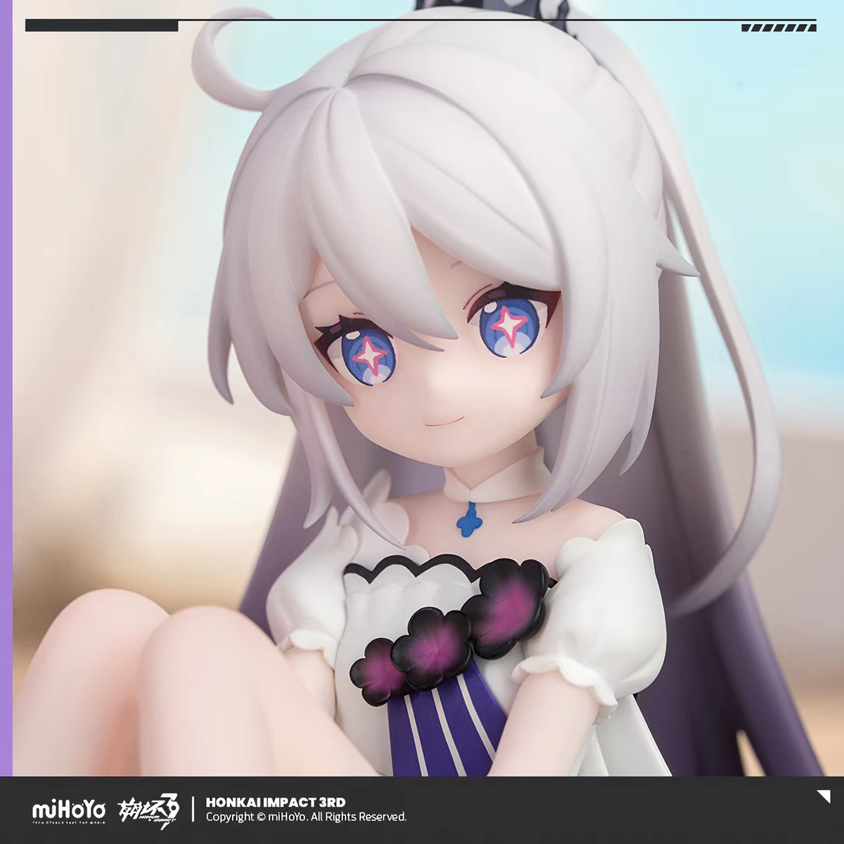 miHoYo Honkai Impact 3rd Kiana Kaslana Herrscher of Finality Chibi Sitting Figure with Purple Pillow Official