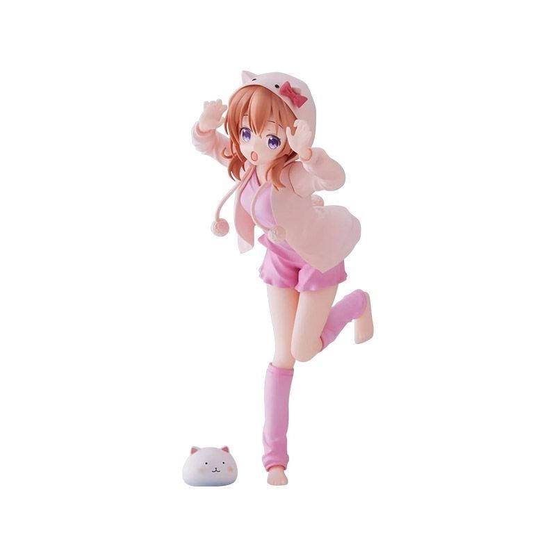 Is the Order a Rabbit Cocoa Luminasta Figure SEGA Prize Anime PVC Statue Pink Cat Hoodie