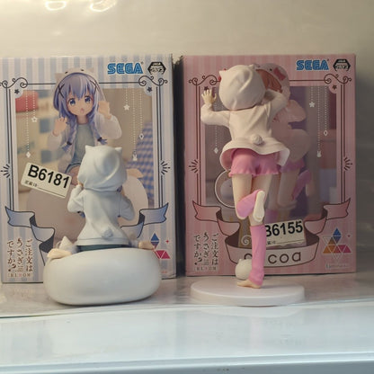 Anime Cat Hoodie Girl Figure Kawaii Sitting & Standing PVC Statue Desk Decor Ornament