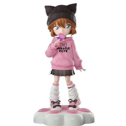 Anime Girl Cat Ear Hoodie GK Figure Lollipop Paw Base Statue