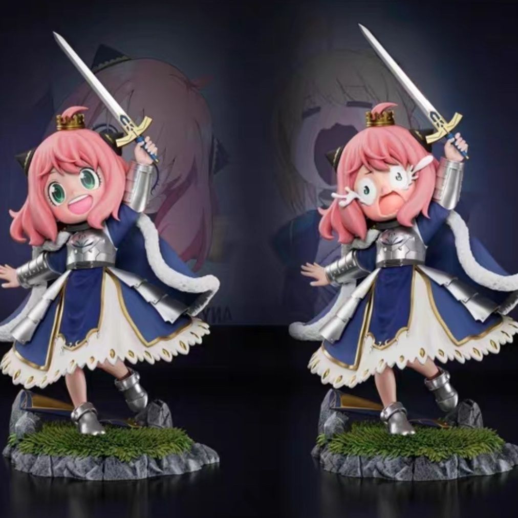 Chibi Knight Girl GK Figure Dual Face Sword