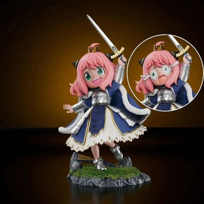 Chibi Knight Girl GK Figure Dual Face Sword