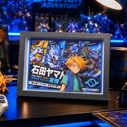 Digimon Adventure 3D Shadow Box Paper Art Anime Desk Decor Birthday Gift