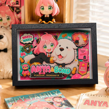 Spy x Family Anya 3D Shadow Box Paper Art Anime Desk Decor Birthday Gift