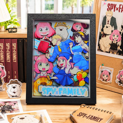 Spy x Family Anya 3D Shadow Box Paper Art Anime Desk Decor Birthday Gift