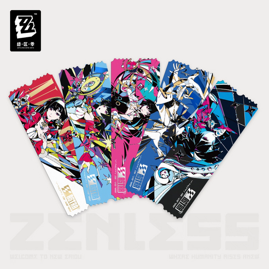 Zenless Zone Zero Official Rina Jiayin Live Collectible Ticket Stub Set 5PCS If I Could Become Lyra Series