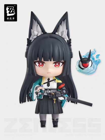 Zenless Zone Zero Official GSC Nendoroid Miyabi Figure miHoYo Licensed ZZZ Fox Ear Chibi Collectible with Swap Parts