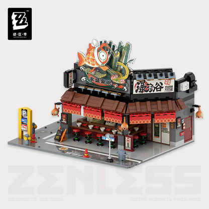 Zenless Zone Zero Official Sixth Street Scene Building Block Set Vol.1 4 Locations 141 Convenience Store Coff Cafe God Finger Ramen