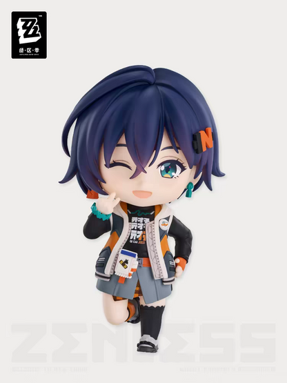 Zenless Zone Zero Official GSC Nendoroid Nicole Demara Figure miHoYo Licensed ZZZ Cunning Hares Leader Blue Hair Chibi Collectible Swap Parts