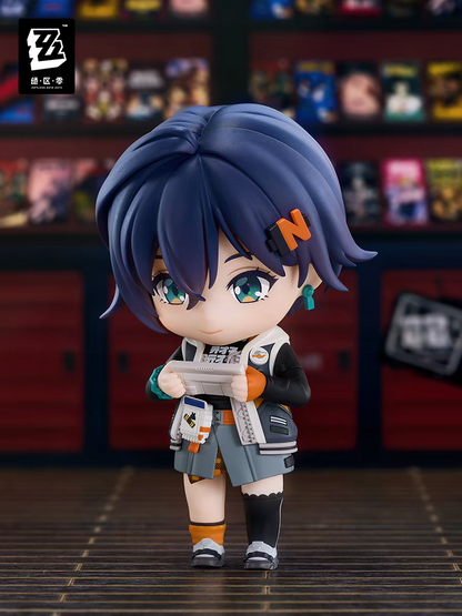 Zenless Zone Zero Official GSC Nendoroid Nicole Demara Figure miHoYo Licensed ZZZ Cunning Hares Leader Blue Hair Chibi Collectible Swap Parts