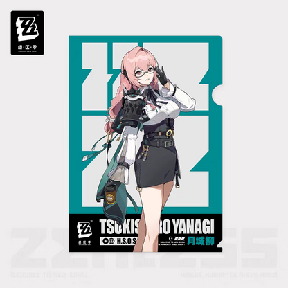 Zenless Zone Zero Official Sixth Squad Daily Series Character File Folder Set 4PCS Miyabi Harumasa Soukaku Yanagi