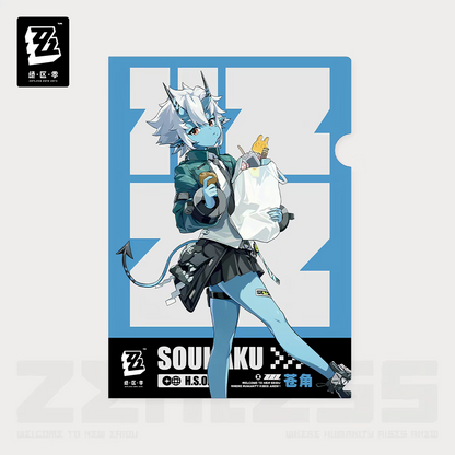 Zenless Zone Zero Official Sixth Squad Daily Series Character File Folder Set 4PCS Miyabi Harumasa Soukaku Yanagi