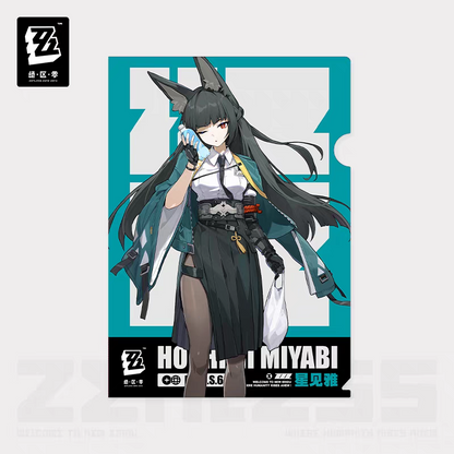 Zenless Zone Zero Official Sixth Squad Daily Series Character File Folder Set 4PCS Miyabi Harumasa Soukaku Yanagi
