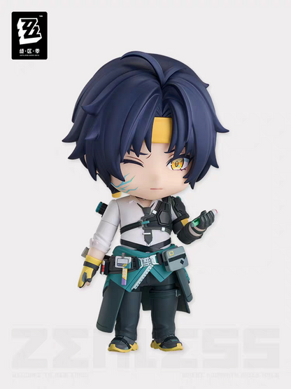 Zenless Zone Zero Official GSC Nendoroid Harumasa Figure miHoYo Licensed ZZZ Blue Hair Archer Chibi Collectible with Swap Parts