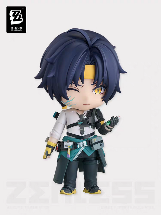 Zenless Zone Zero Official GSC Nendoroid Harumasa Figure miHoYo Licensed ZZZ Blue Hair Archer Chibi Collectible with Swap Parts