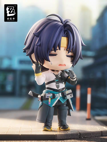 Zenless Zone Zero Official GSC Nendoroid Harumasa Figure miHoYo Licensed ZZZ Blue Hair Archer Chibi Collectible with Swap Parts