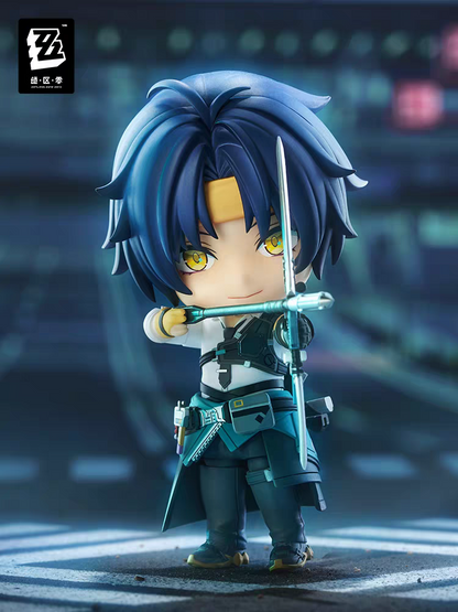 Zenless Zone Zero Official GSC Nendoroid Harumasa Figure miHoYo Licensed ZZZ Blue Hair Archer Chibi Collectible with Swap Parts