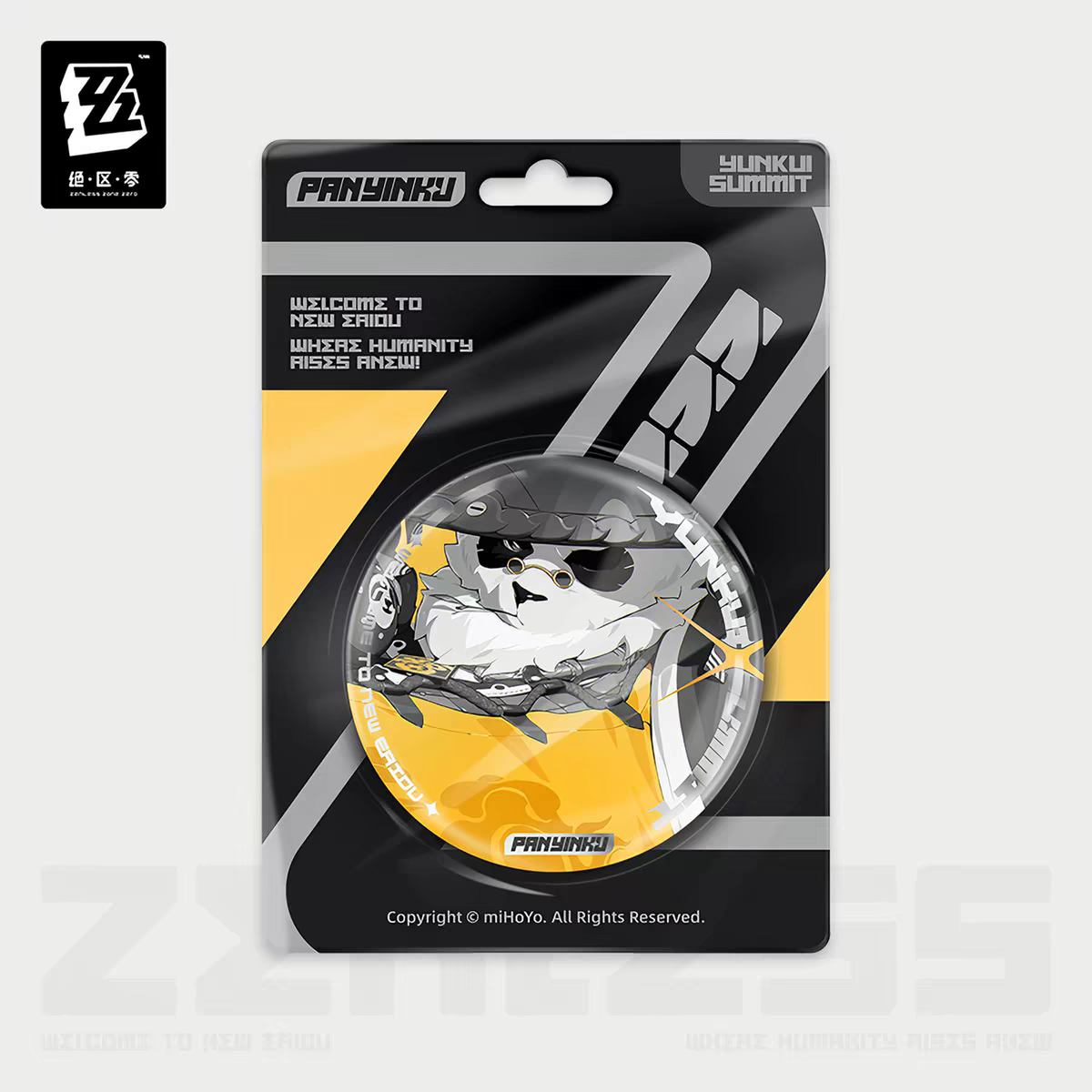 Zenless Zone Zero Official Shadow Art Series Reflective Round Badge Yunkui Summit 4PCS Ye Shun Guang Yi Xuan Pan Yin Yu Ju Fu Fu