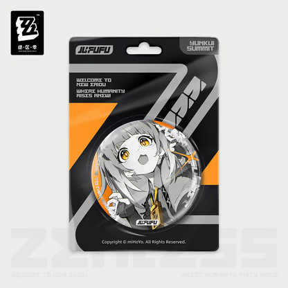 Zenless Zone Zero Official Shadow Art Series Reflective Round Badge Yunkui Summit 4PCS Ye Shun Guang Yi Xuan Pan Yin Yu Ju Fu Fu
