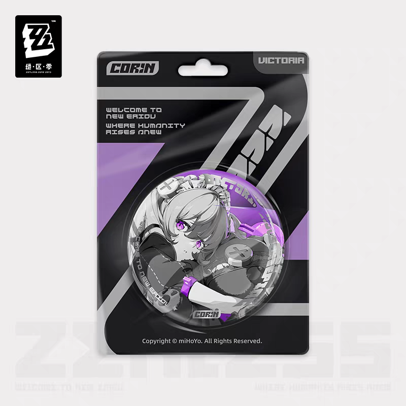 Zenless Zone Zero Official Shadow Art Series Reflective Round Badge Victoria Housekeeping 4PCS Corin Lycaon Rina Ellen