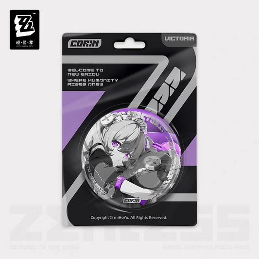 Zenless Zone Zero Official Shadow Art Series Reflective Round Badge Victoria Housekeeping 4PCS Corin Lycaon Rina Ellen