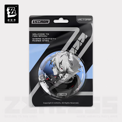 Zenless Zone Zero Official Shadow Art Series Reflective Round Badge Victoria Housekeeping 4PCS Corin Lycaon Rina Ellen