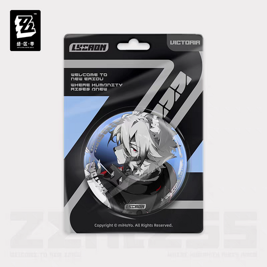 Zenless Zone Zero Official Shadow Art Series Reflective Round Badge Victoria Housekeeping 4PCS Corin Lycaon Rina Ellen