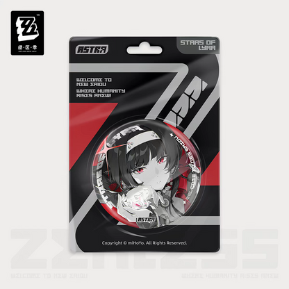 Zenless Zone Zero Official Shadow Art Series Reflective Round Badge Stars of Lyra 2PCS Astra Yao Evelyn