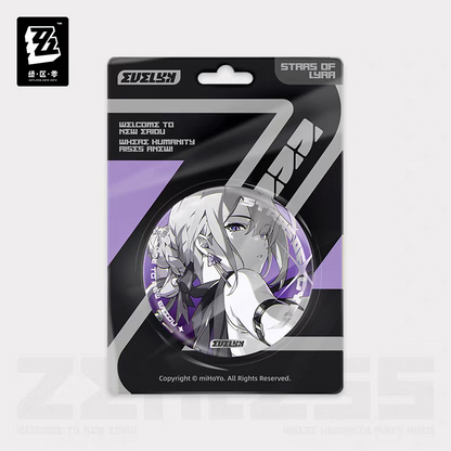 Zenless Zone Zero Official Shadow Art Series Reflective Round Badge Stars of Lyra 2PCS Astra Yao Evelyn