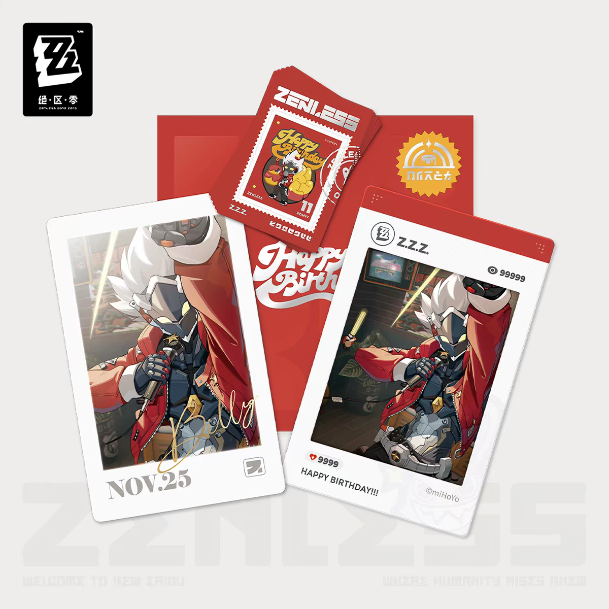 Zenless Zone Zero Official HB2U Birthday Momento Set Vol.2 | Nicole Billy Ben Lighter