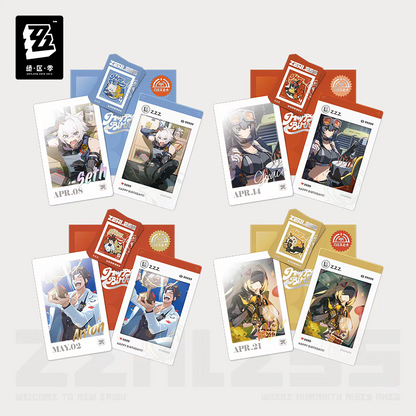 Zenless Zone Zero Official HB2U Birthday Momento Set Vol.4 Seth Grace Trigger Anton Polaroid Card Stamp Sticker