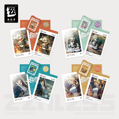 Zenless Zone Zero Official HB2U Birthday Momento Set Vol.5 Burnice Corin Miyabi Pulchra Polaroid Card Stamp Sticker