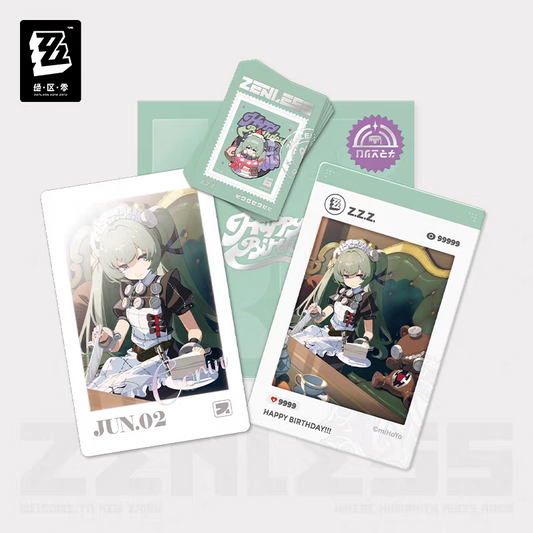 Zenless Zone Zero Official HB2U Birthday Momento Set Vol.5 Burnice Corin Miyabi Pulchra Polaroid Card Stamp Sticker