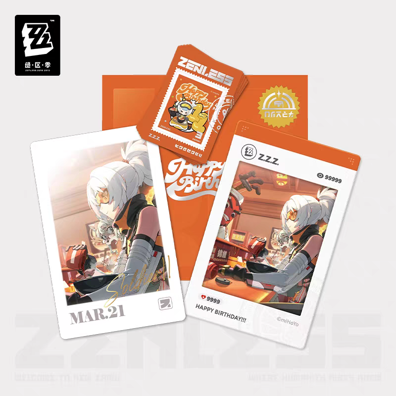 Zenless Zone Zero Official HB2U Birthday Momento Set Vol.6 Soldier 11 Anby Jane Caesar Polaroid Card Stamp Sticker