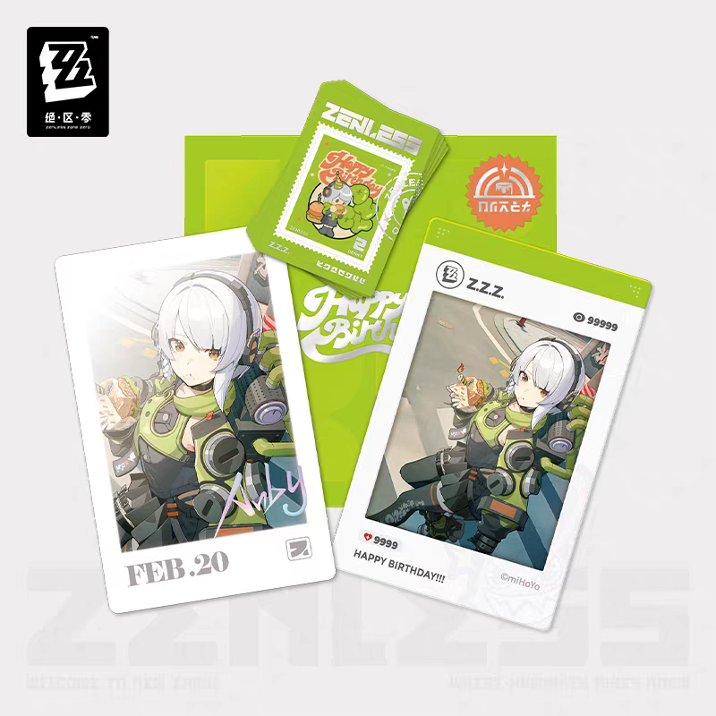 Zenless Zone Zero Official HB2U Birthday Momento Set Vol.6 Soldier 11 Anby Jane Caesar Polaroid Card Stamp Sticker