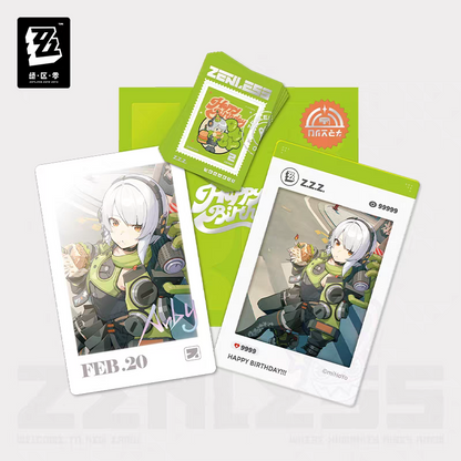 Zenless Zone Zero Official HB2U Birthday Momento Set Vol.6 Soldier 11 Anby Jane Caesar Polaroid Card Stamp Sticker
