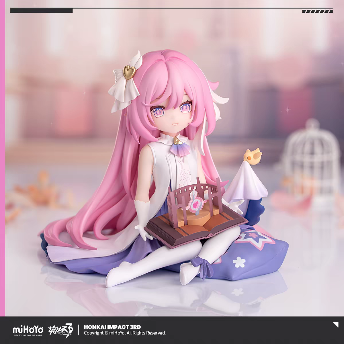 Honkai Impact 3rd Elysia Herrscher of Human Ego chibi figure - full body front view with book cage