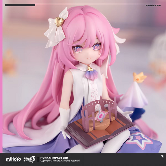 Honkai Impact 3rd Elysia chibi figure - close-up face and upper body detail