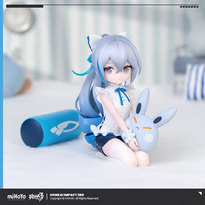 Honkai Impact 3rd Bronya chibi figure - full body front view with rabbit companion and blue cannon