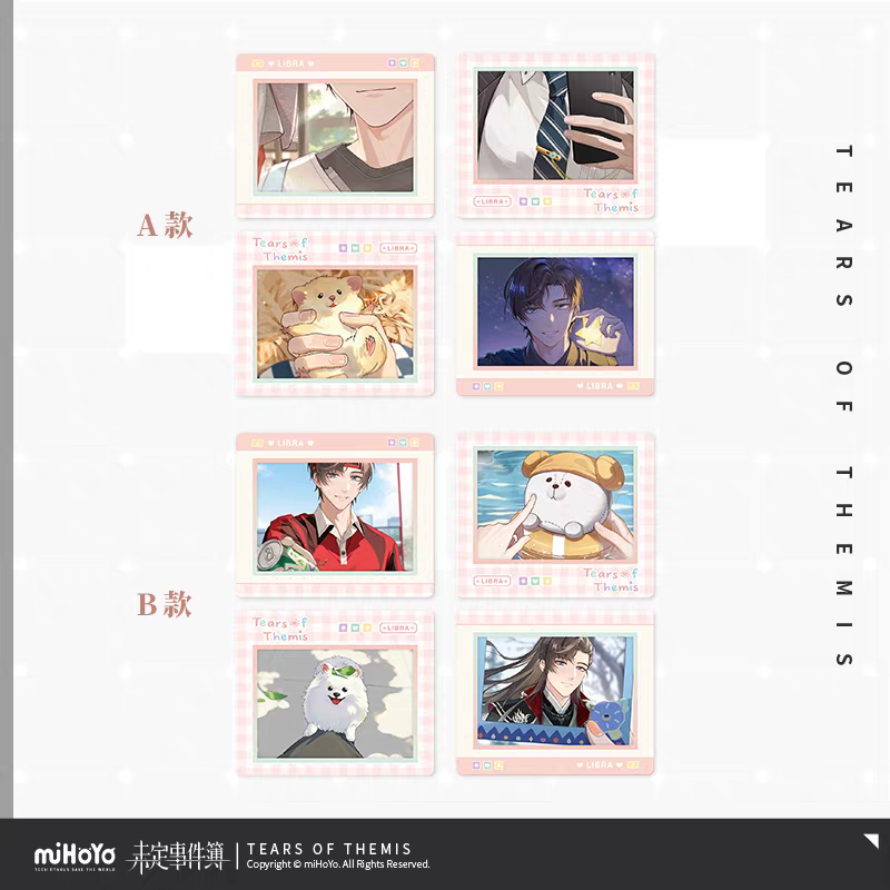 Tears of Themis Between You and Me Vol.1 - Zuo Ran pink film strip card set A and B style