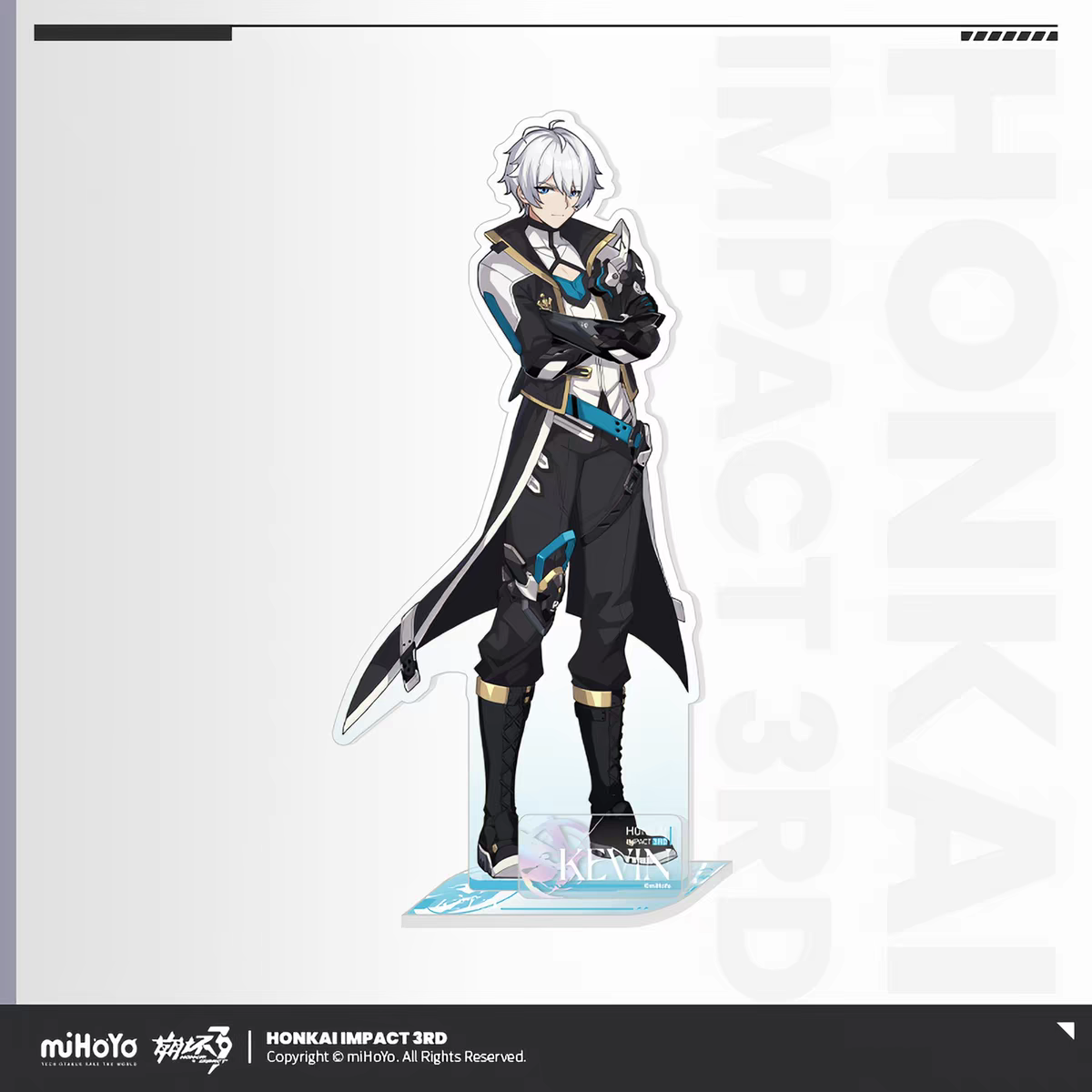Honkai Impact 3rd Elysian Realm acrylic stand - Kosma green hair demon horns grey jacket