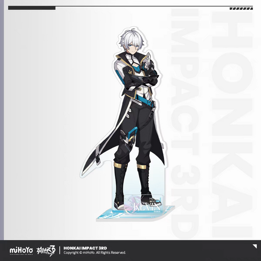 Honkai Impact 3rd Elysian Realm acrylic stand - Kosma green hair demon horns grey jacket