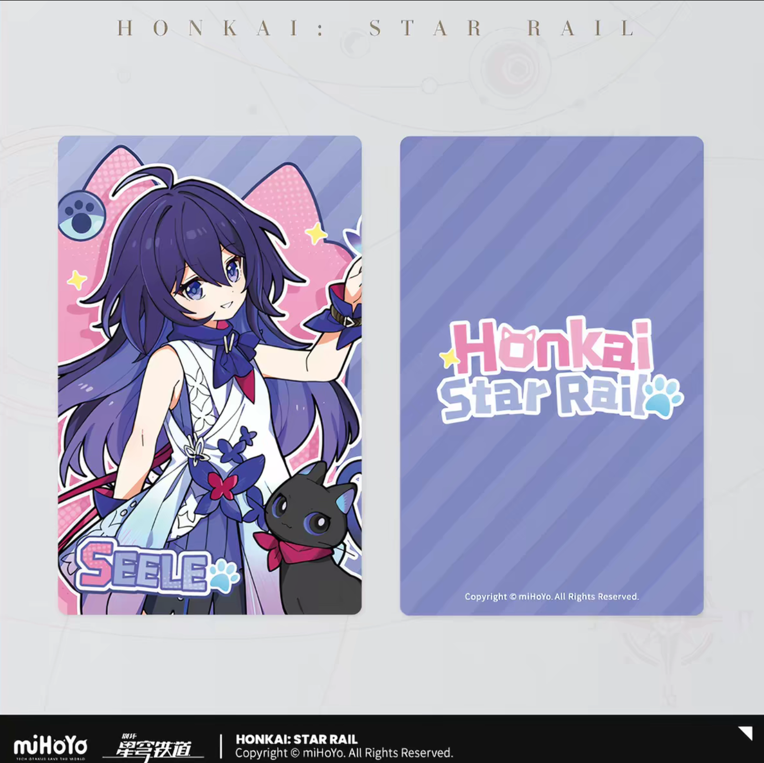 Honkai Star Rail Seele Cat Laser Holographic Collection Ticket miHoYo