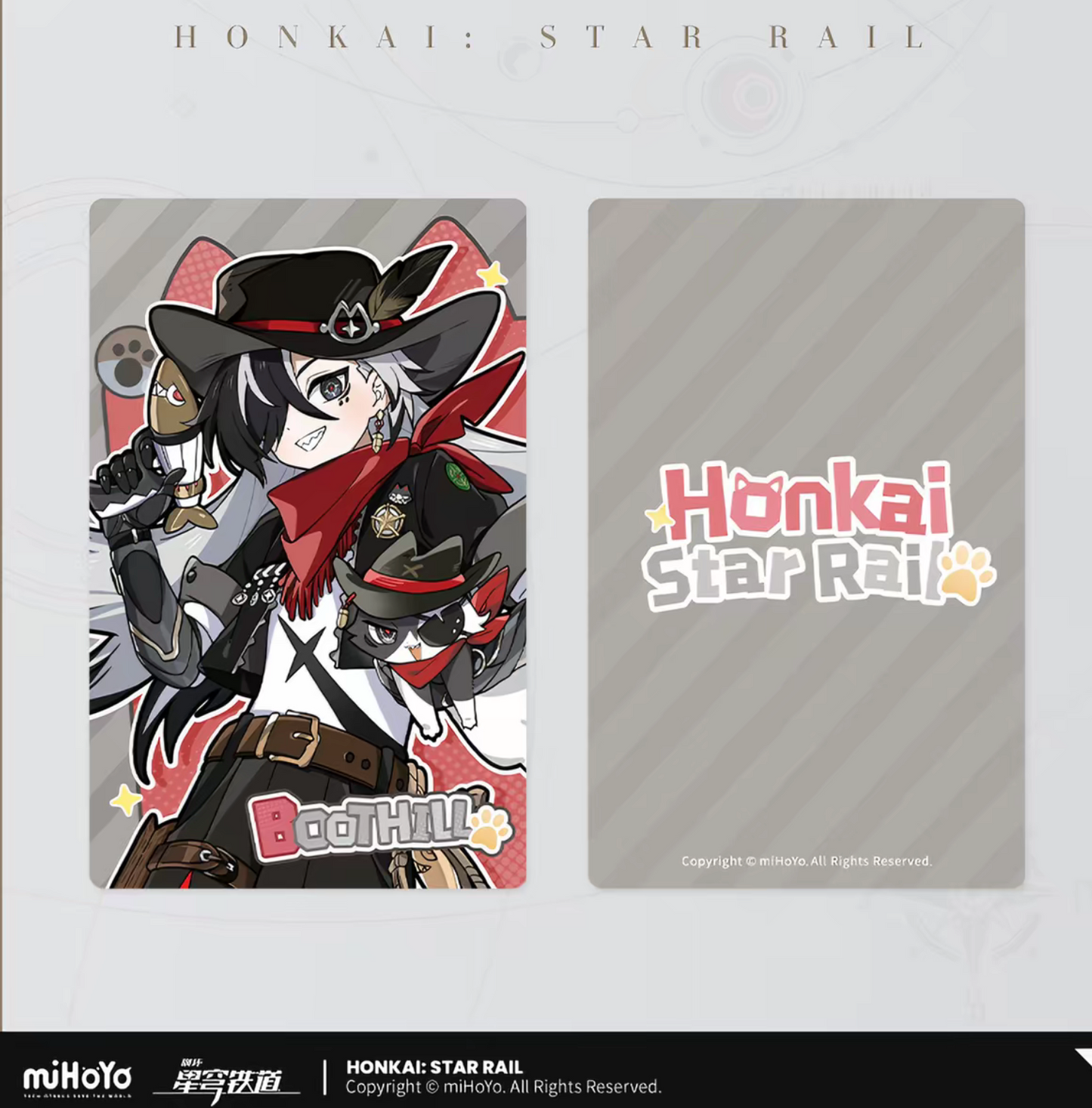 Honkai Star Rail chibi cat laser ticket Vol.3 - Sparkle card front detail red chibi fox mask artwork