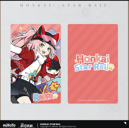 Honkai Star Rail chibi cat laser ticket Vol.3 - Boothill card front detail grey cowboy chibi artwork