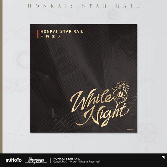 Honkai Star Rail While Night CD Album Front Cover Black Gold Foil miHoYo